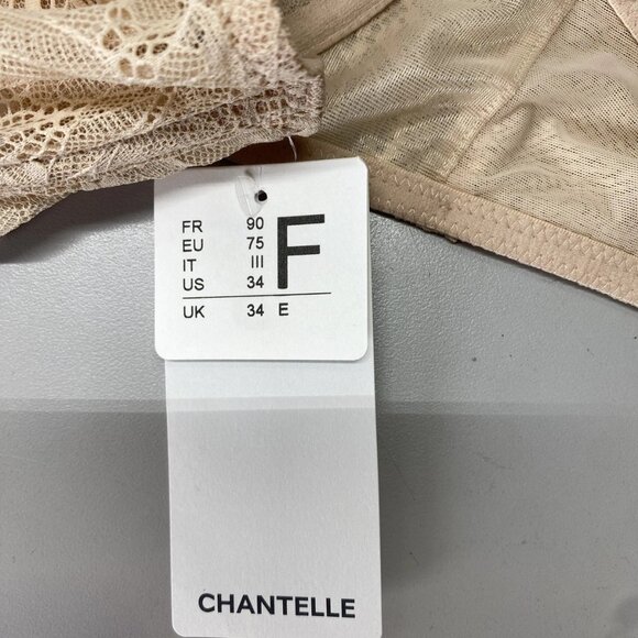 NEW CHANTELLE Women’s Day to Night Lace Unlined Demi Bra Nude Size 34 DDD - Picture 13 of 13